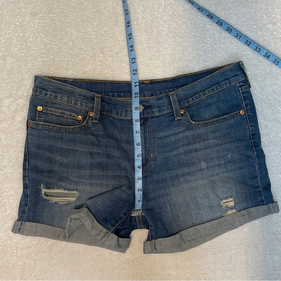 Levi's Stretch Denim Jean Shorts Summer Casual Women's 32 - Picture 3 of 9